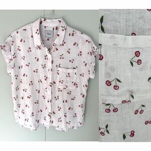 RAILS Women’s Whitney White Cherries Buttondown Shirt